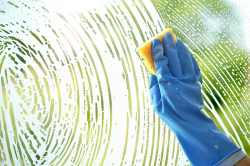 Domestic cleaning tasks in a Surrey kitchen and living area